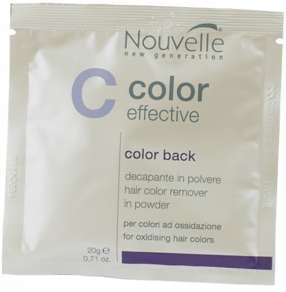 

СРЕДСТВО ДЛЯ УДАЛЕНИЯ КРАСКИ С ВОЛОС NOUVELLE COLOR BACK 20 Г