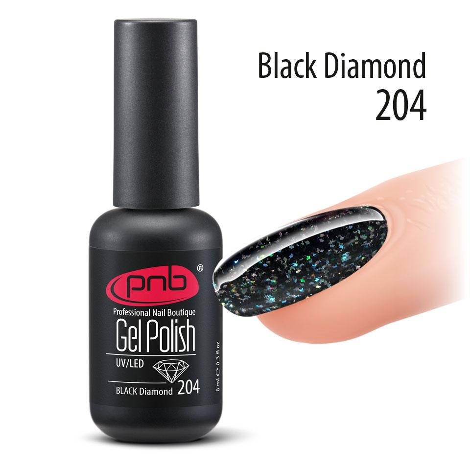 

Гель-лак PNB № 204 Black Diamonds, 8 мл