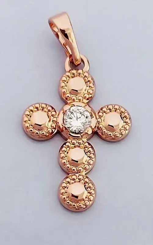 

Крестик позолоченный 22*15 мм, Крестик Xuping медицинское золото позолота