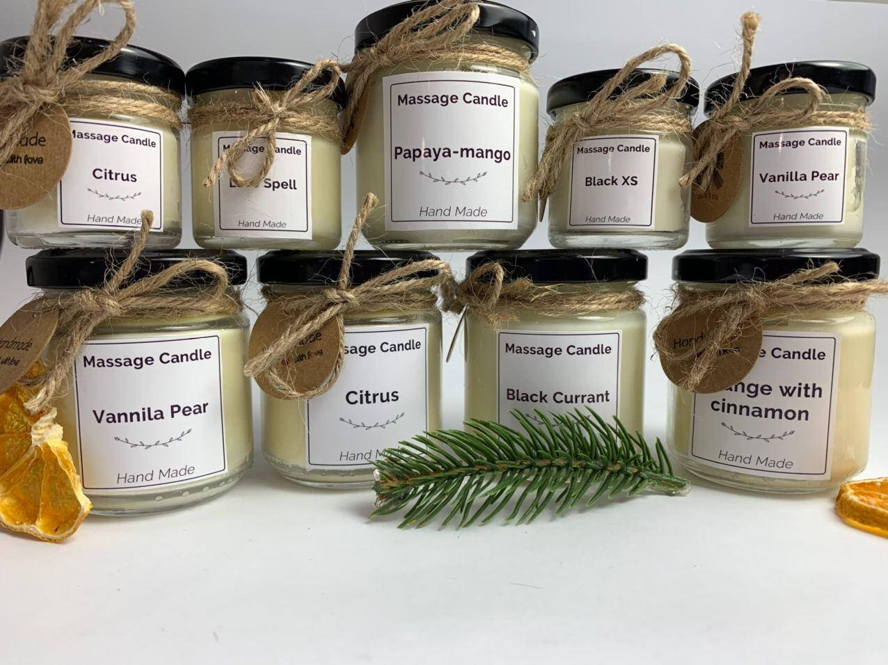 

Массажные масляные свечи 50г.