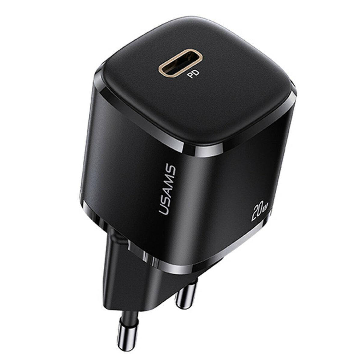 

Мережевий зарядний пристрій Usams US-CC124 T36 20W Super Si PD Fast Charger(EU) Black, Черный