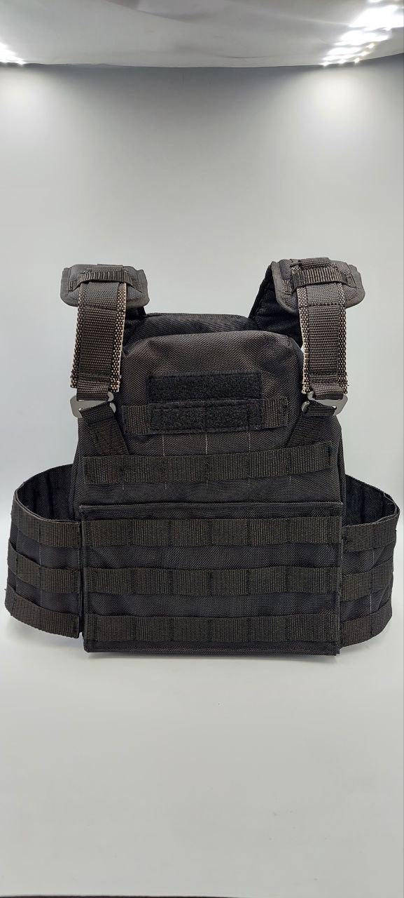 

Плитоноска тактическая облегченная под плиты 25х30 (Черная, внутри сетка)