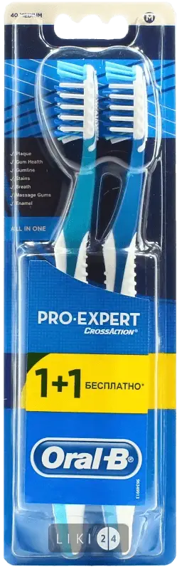 

Зубная щетка Oral-B Pro-Expert Все в одном средней жесткости 2 шт