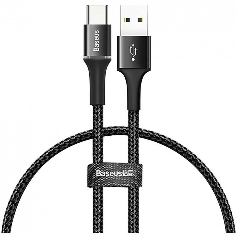 

Кабель Baseus Halo data cable USB to USB Type-C 3 A 0.5 м Black (CATGH-A01), Черный