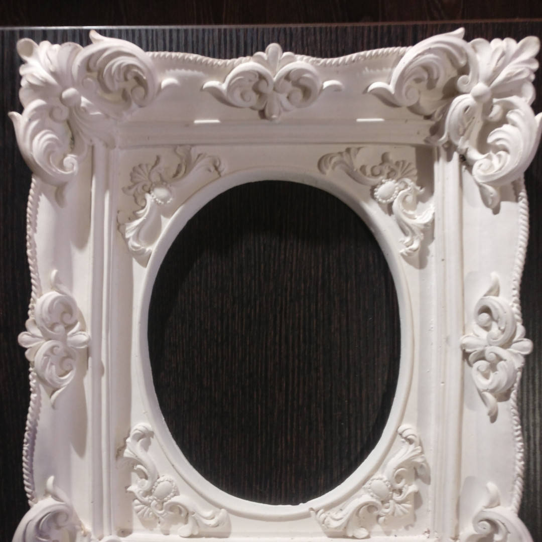 

Рамка из гипса для фото, Белый