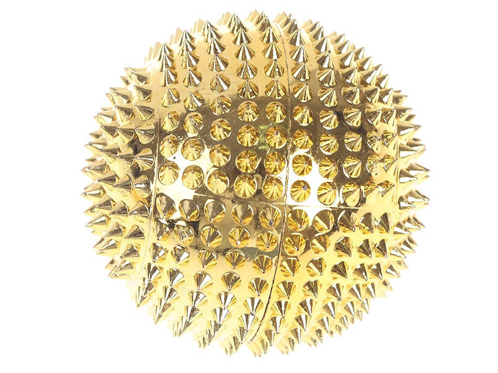 

Мяч Су Джок магнитный шипованный для терапии 5,6 см Золотой