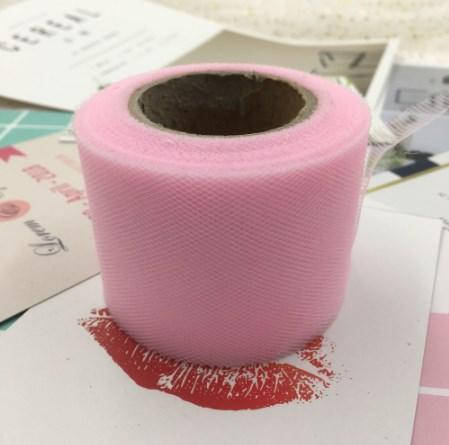 

Фатин светло-розовый перламутр 5см