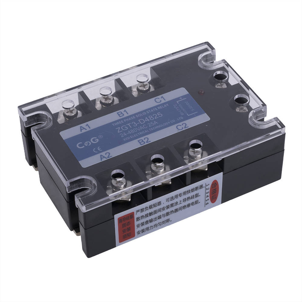 

Реле твердотельное ZGT3-25DA (CG) трехфазное 3-32VDC(25mA)/24-480VAC(25A) CG
