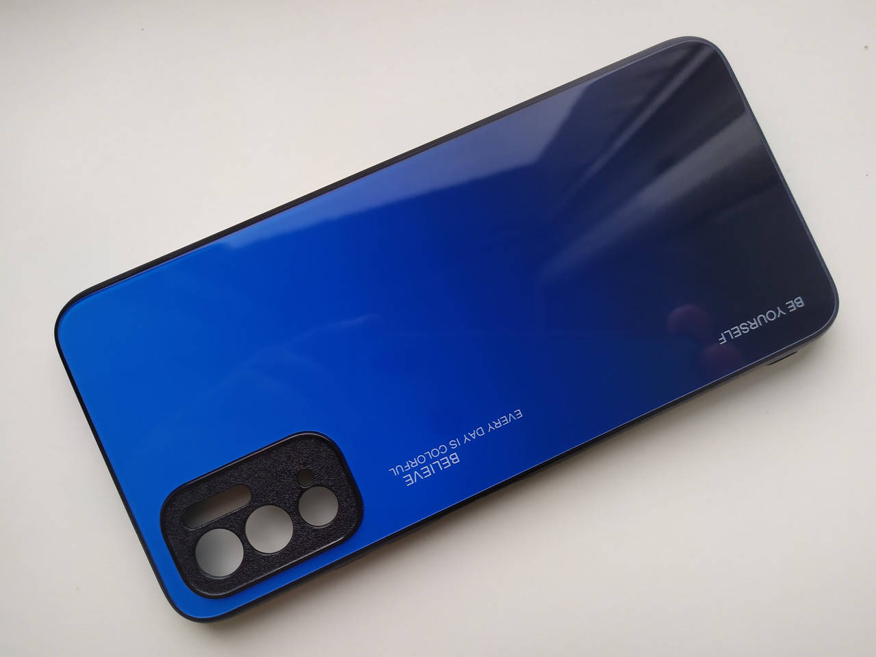 

Чехол градиент стеклянный для Xiaomi Poco M3 5G redmi note 10 5 G, Синий
