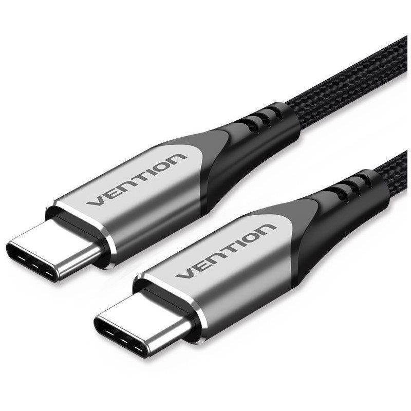 

Дата-кабель Vention PD Type-C - Type-C 1 м для быстрой зарядки Black (TADHF), Черный