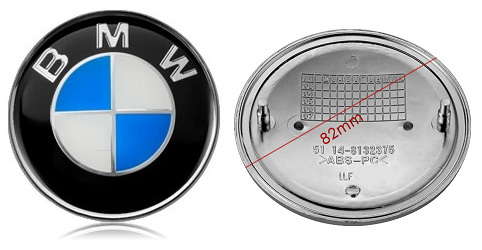 

Эмблема логотип BMW БМВ 82 мм на капот багажник Е32 Е34 Е36 Е38 Е39 Е46 Е53 Е60