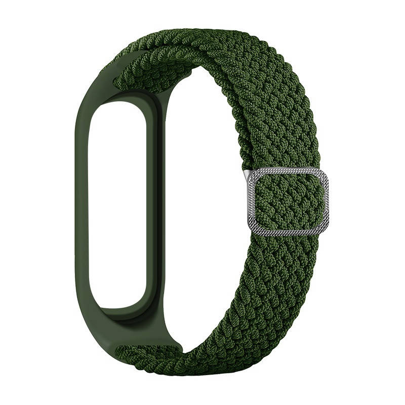 

Ремешок mi band 4 ремешок к браслету Mi Band 3 плетеный solo loop темно-зеленый