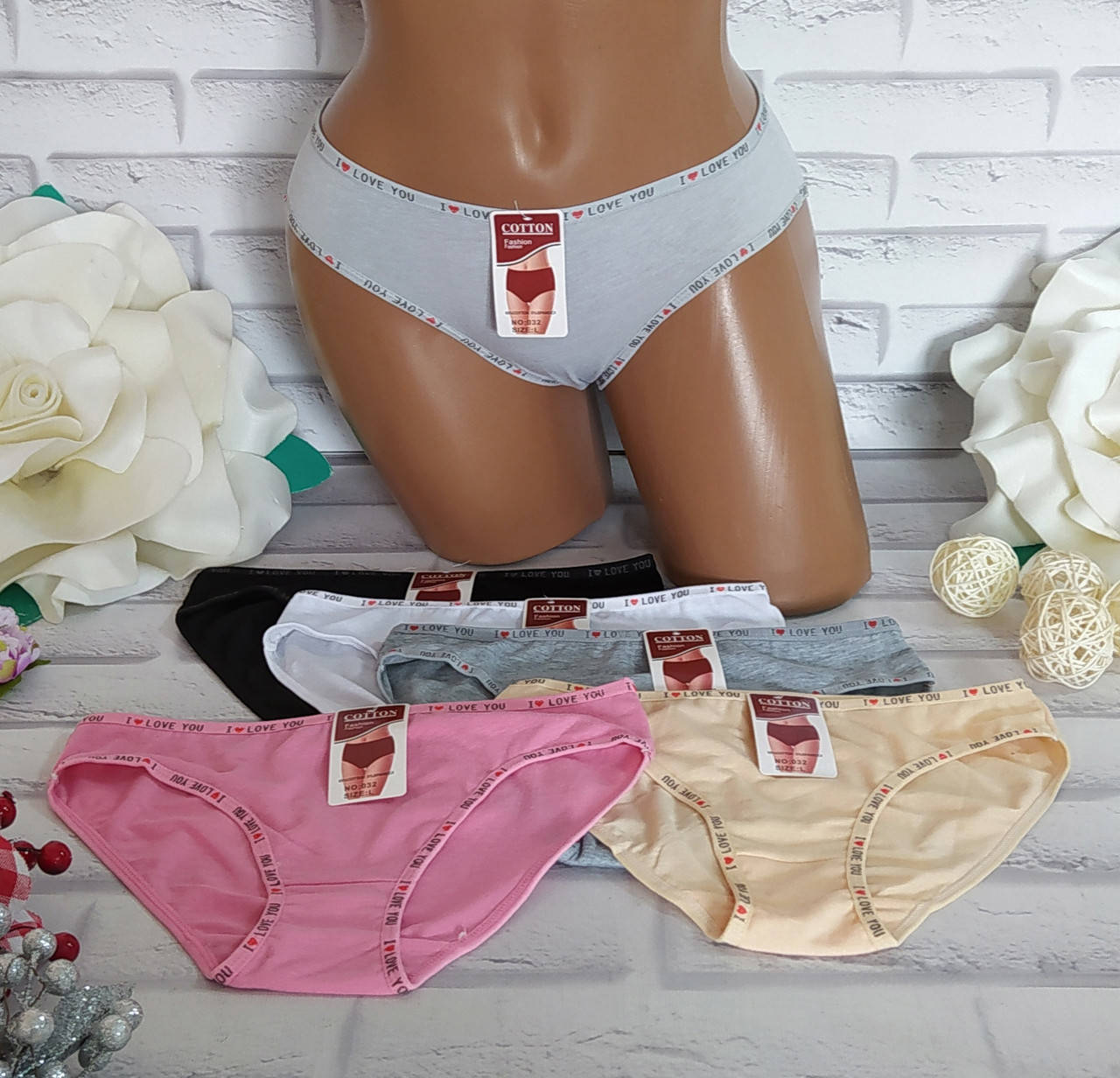 

Трусы женские L р. 44-46 Cotton хлопок SK-032, Разные цвета