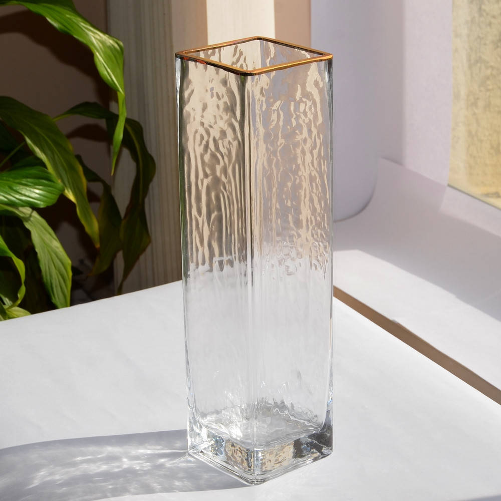 

Ваза с золотым ободком "Glamour" 30см ZG331