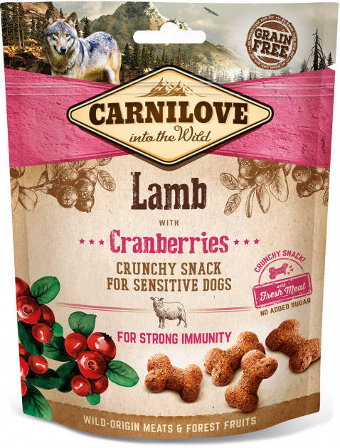 

Лакомство для собак Carnilove Crunchy Snack Lamb with Cranberries (с ягненком и клюквой) 200 г