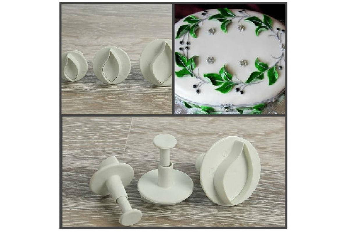 

Набір плунжерів кондитерських для мастики, марципана, тіста "Листочки універсальні"