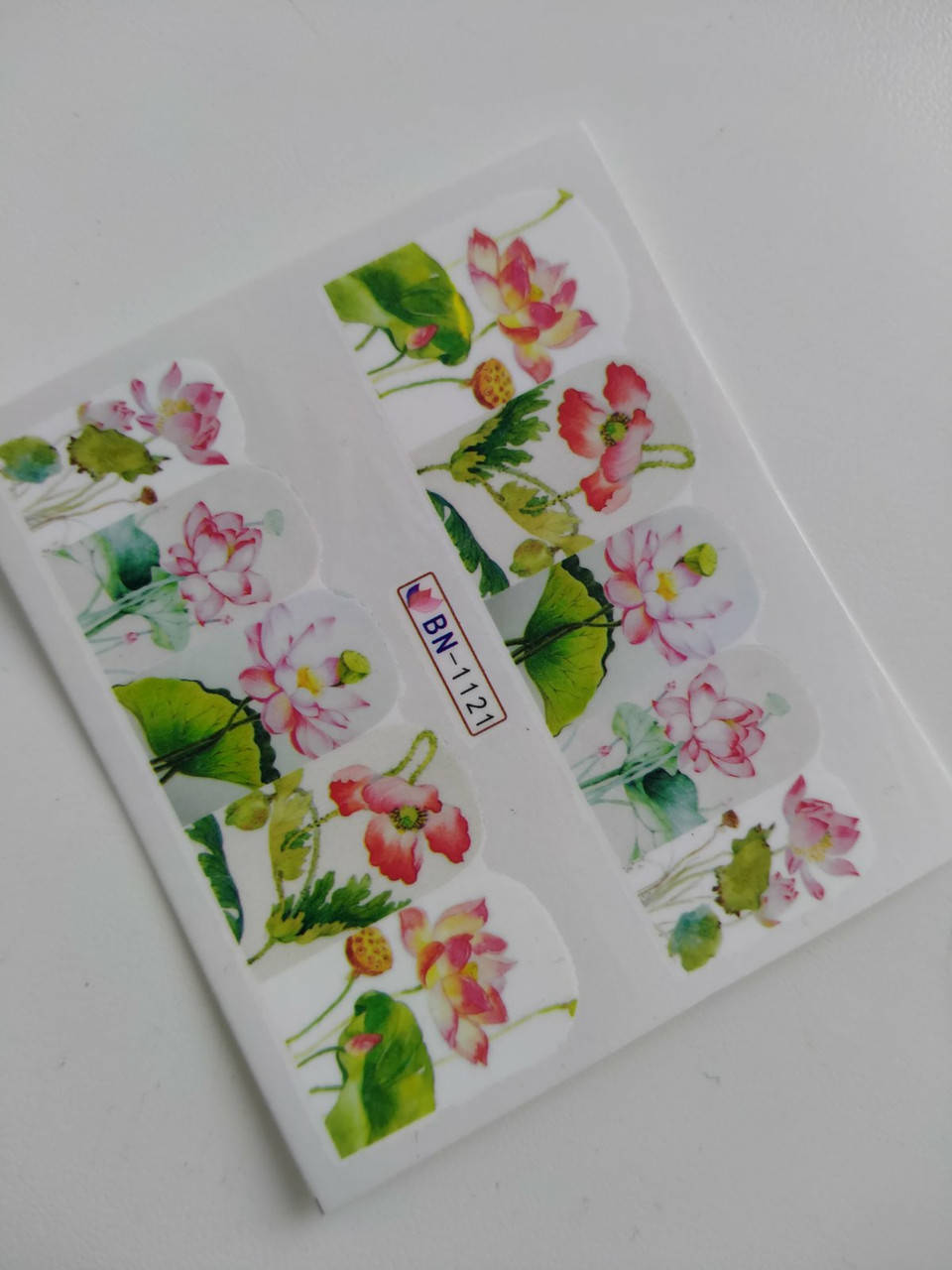 

Наклейка слайдер водная для дизайна ногтей BN-1121 Цветы
