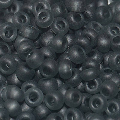 

156-10/0-40010 Бісер Чехія (прозорий матовий, чорнильно-сірий)