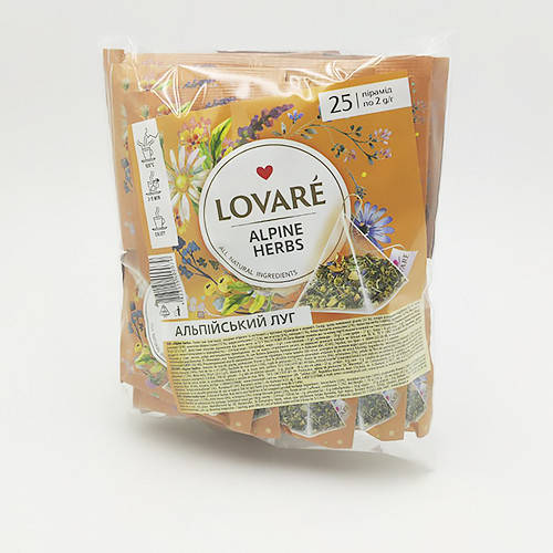 

Чай Lovare " Alpine herbs" Піраміда 25*2g