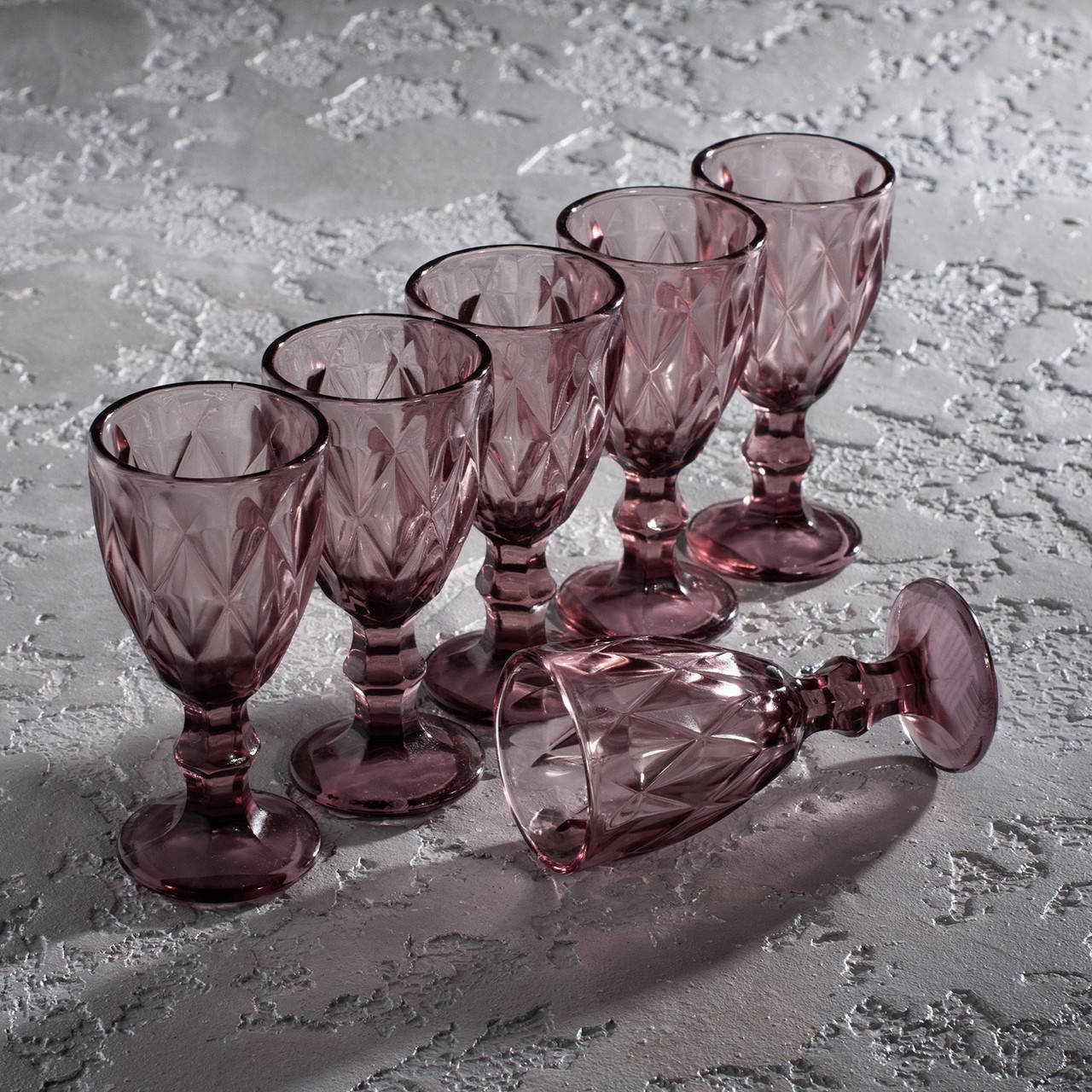 

Набор рюмок "Кристалл" 52 мл, цвет розовый 6 шт.