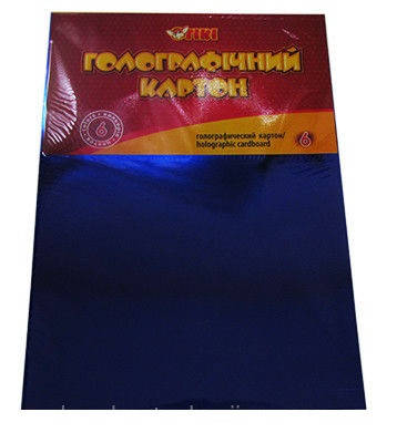 

Картон кольоровий А4, 6 арк/кол. голографічний 50916-TK (250г/м2) (50)