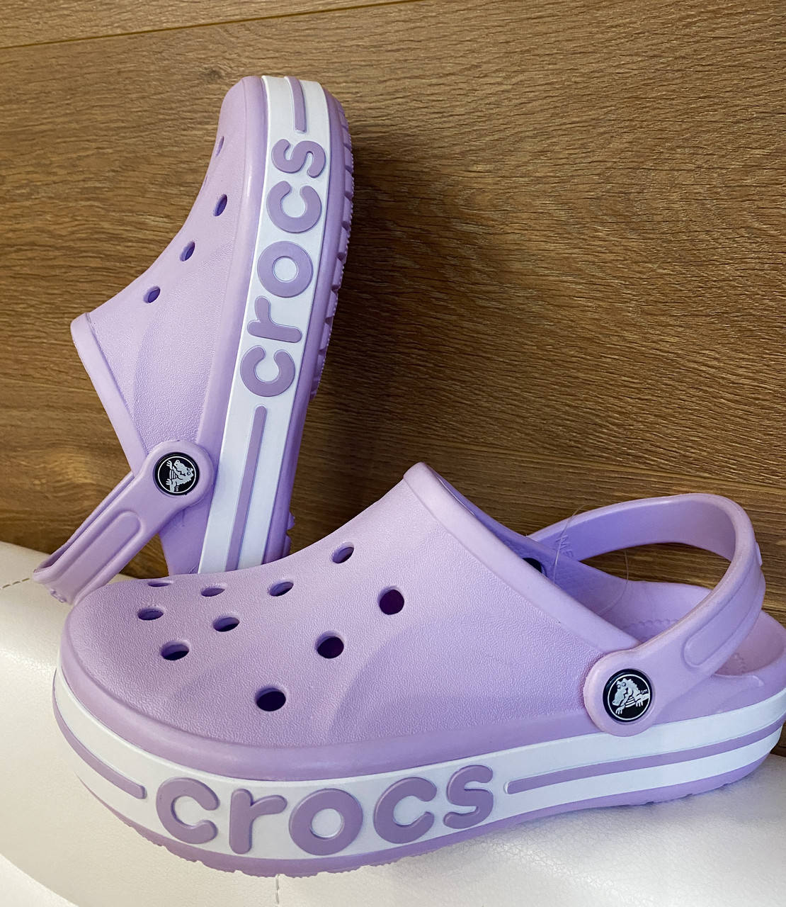 

Сабо кроксы женские Crocs оригинал Bayaband лавандовые белые 36 37 38 39 40 41