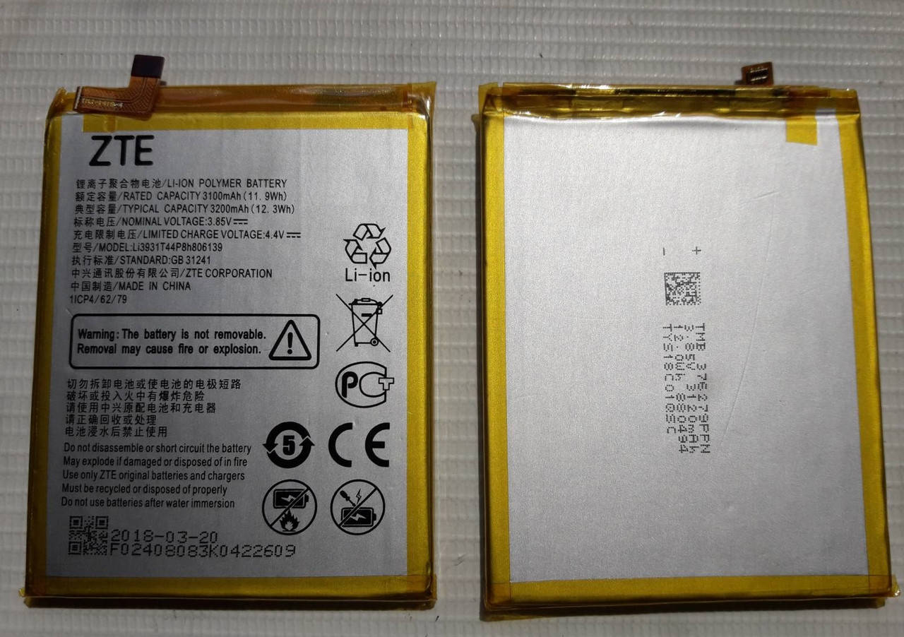 

АКБ / батарея ОРИГИНАЛ Li3931T44P8h806139 ZTE Blade V9 | V9 Vita | V10 | V10 Vita | A7 Vita | A7 2019 3200mAh