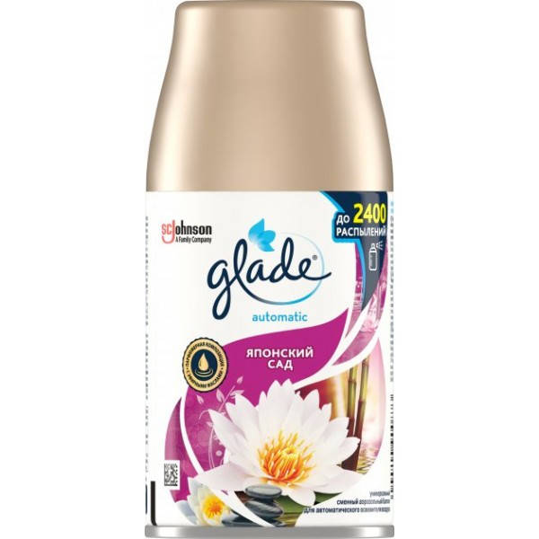 

Сменный баллон к автоматическому освежителю воздуха Glade Японский сад, 269 мл