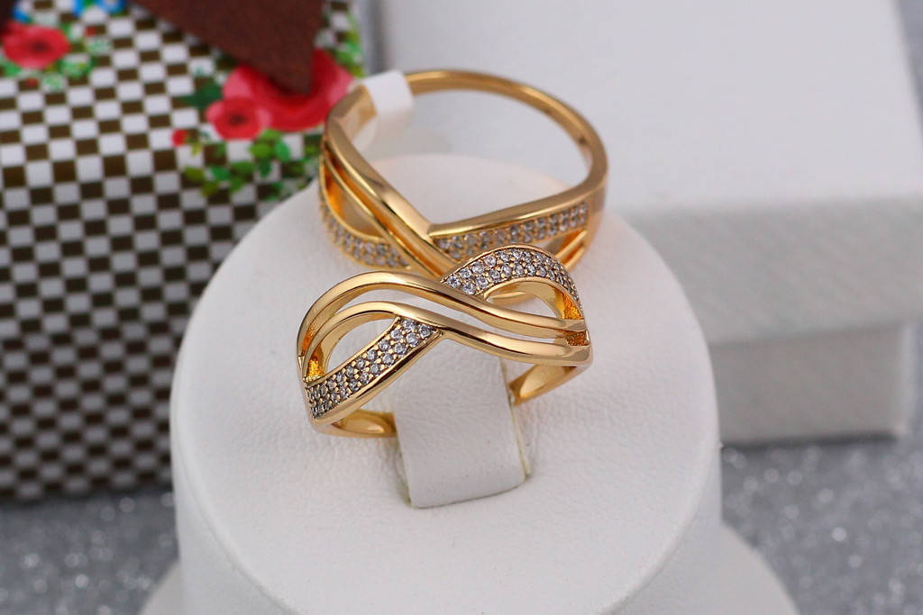 

Кольцо Xuping Jewelry маска р 17 золотистое