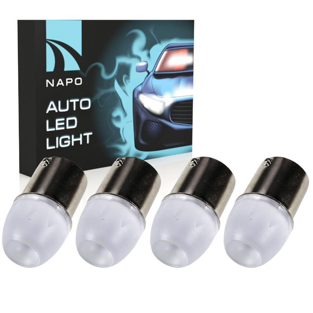

Автолампа диодная S25-1156-HP-Lens, комплект 4 шт, P21W, 1156, BA15S, цвет свечения белый