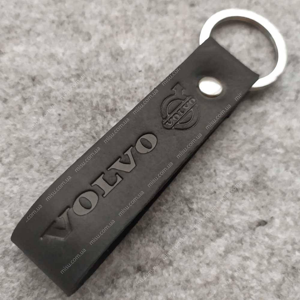 

Брелок для ключей Volvo кожа с логотипом, Черный