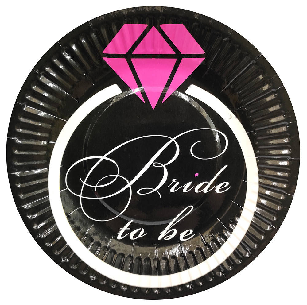 

Тарелки бумажные одноразовые "Bride to Be" девичник 10 шт