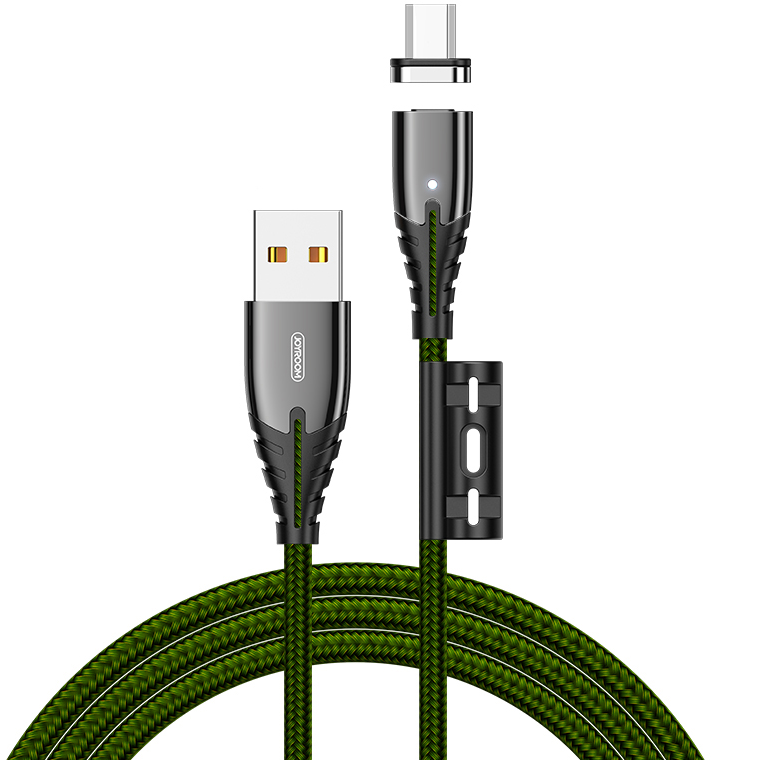 

Кабель магнитный Micro USB JOYROOM Magnetic Series S-M408 |1.2m, 3A| Зелёный