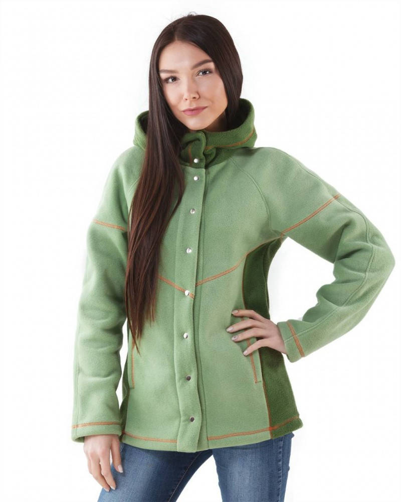 

Удлиненная кофта из флиса. Размерный ряд от XS до 2XL 2XL, Зелёный