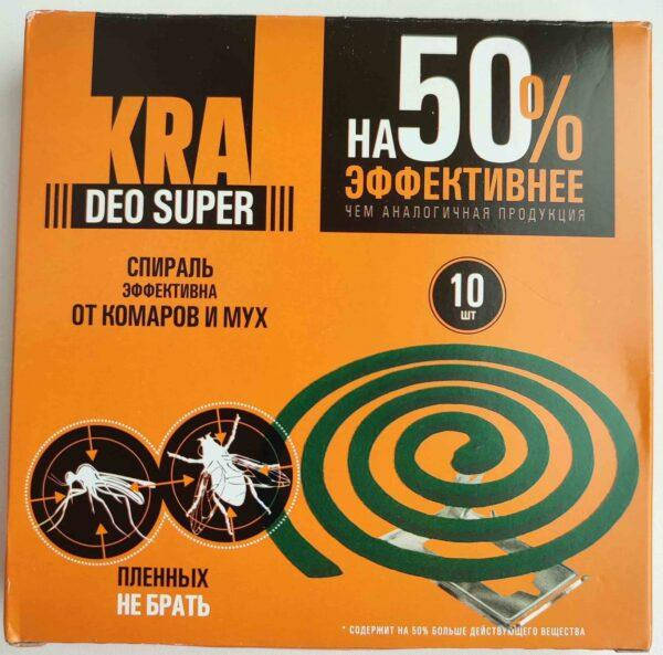 

Спираль от комаров и мух KRA Deo Super 10 спиралей + металлическая подставка