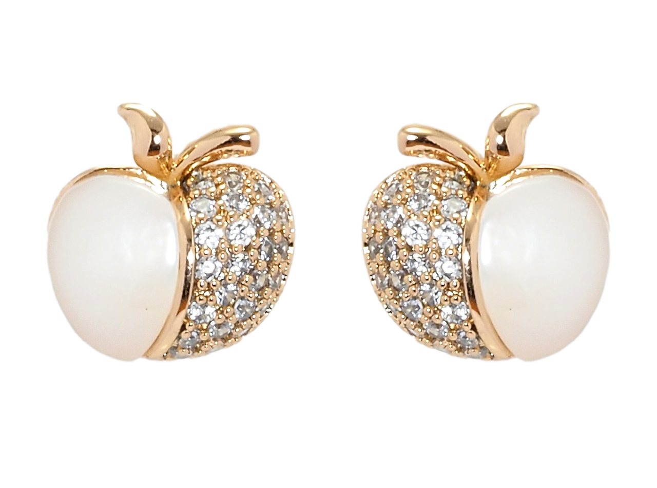 

Серьги Xuping Позолота 18K гвоздики (пусеты) "Яблочки с цирконием"