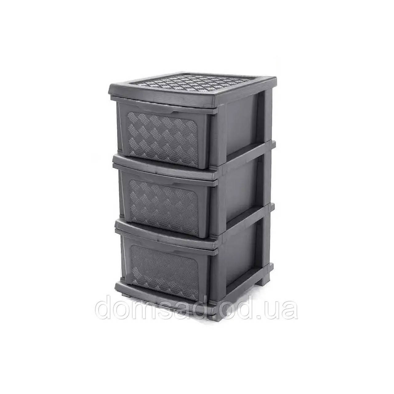

Комод R-Plastic "Компакт Плюс" 3 яруса 34*40*66см серый