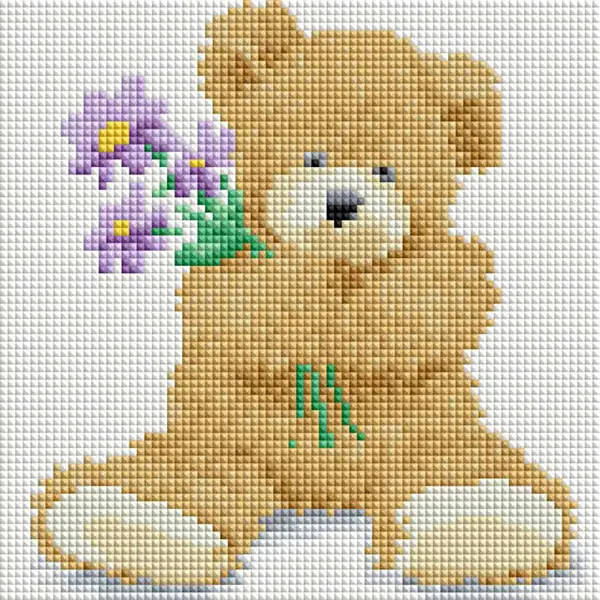 

Мишка 20/20 Алмазная мозаика квадратные алмазы