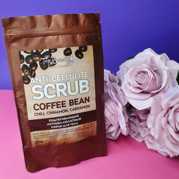 

Скраб для тела подтягивающий и антицеллюлитный на основе кофе Top Beauty Scrub Anti-cellulite 200 гр Кофе