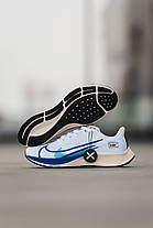 Чоловічі Кросівки Nike Air Zoom Pegasus 37 White Blue / Найк Аїр Зум Пегасус 37 Білі з Синім, фото 4