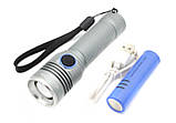 Ліхтар ручний акумуляторний Police BL-S18 T6 Zoom 1x18650 microUSB Grey (7_00845), фото 5