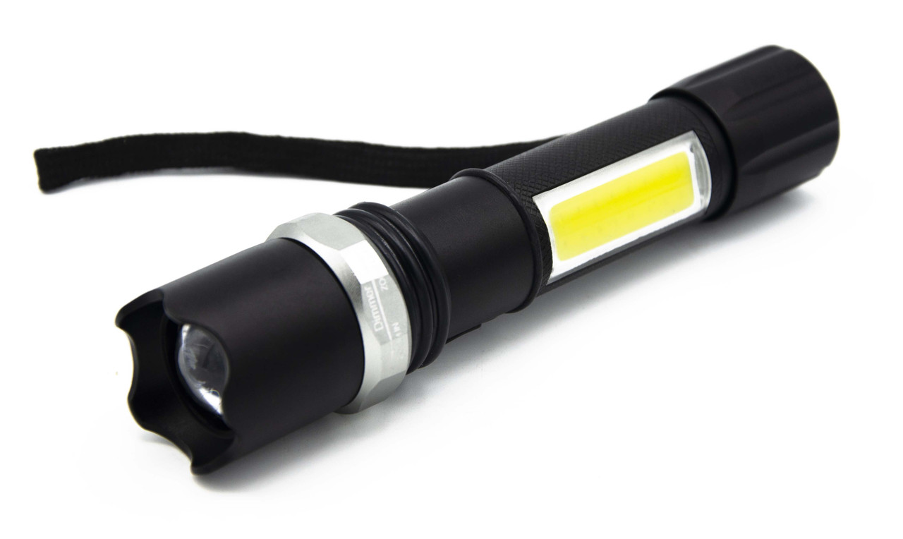 Ліхтар ручний акумуляторний Police BL-W546 1xXPE+COB 1x18650 microUSB Black (7_00868), фото 1