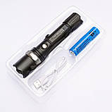 Ліхтар ручний акумуляторний Police BL-W546 1xXPE+COB 1x18650 microUSB Black (7_00868), фото 3