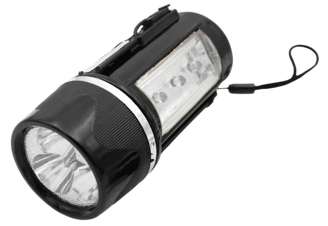 Ліхтар ручний акумуляторний RIAS 15628 3xLED+3xLED з магнітним кріпленням Black (7_00896), фото 1