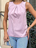 📌 Жіноча літня блузка без рукавів, прямого крою, однотонна, софт | Блуза стильна на літо | Норма та батал, фото 9