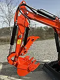 Міні-екскаватор DOVPRO МЕ1500S з кабіною, регульованими гусеницями та ковшем 40 см (1500 кг, дизель 25.8 к.с.), фото 4