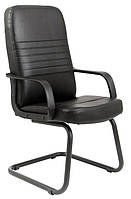 Конференц крісло на полозах чорного кольору для нарадей Приус CF Prius CF Richman