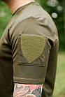 Футболка тактична, кулмакс олива, підсилені плечі для лямок, 2 кишені, фото 3