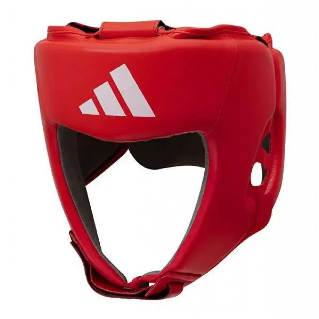 Боксерський шолом Adidas IBA Cactus Leather (ADIIBAH1C) Red M, фото 1