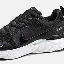 Чоловічі Кросівки Nike React Infinity Run Black White / Найк Реакт Інфініті Ран Чорні з Білим, фото 5